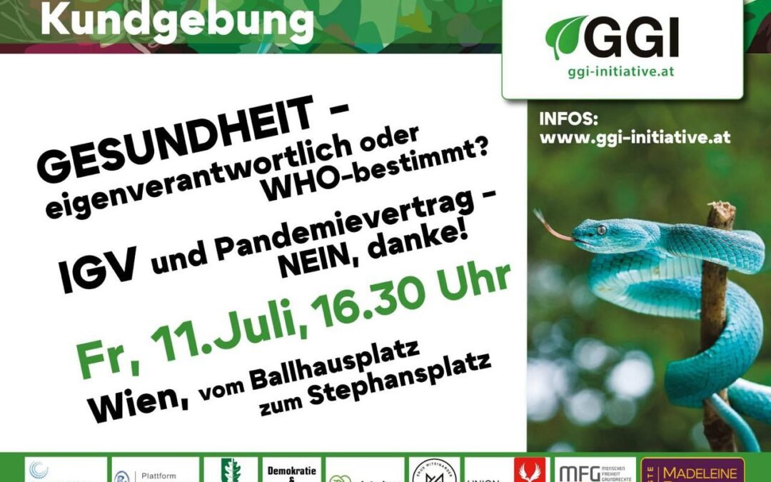 OKiTALK.news – — WHO-IGV Kundgebung FR 11.7. 2025, Wien — 17 Uhr live –